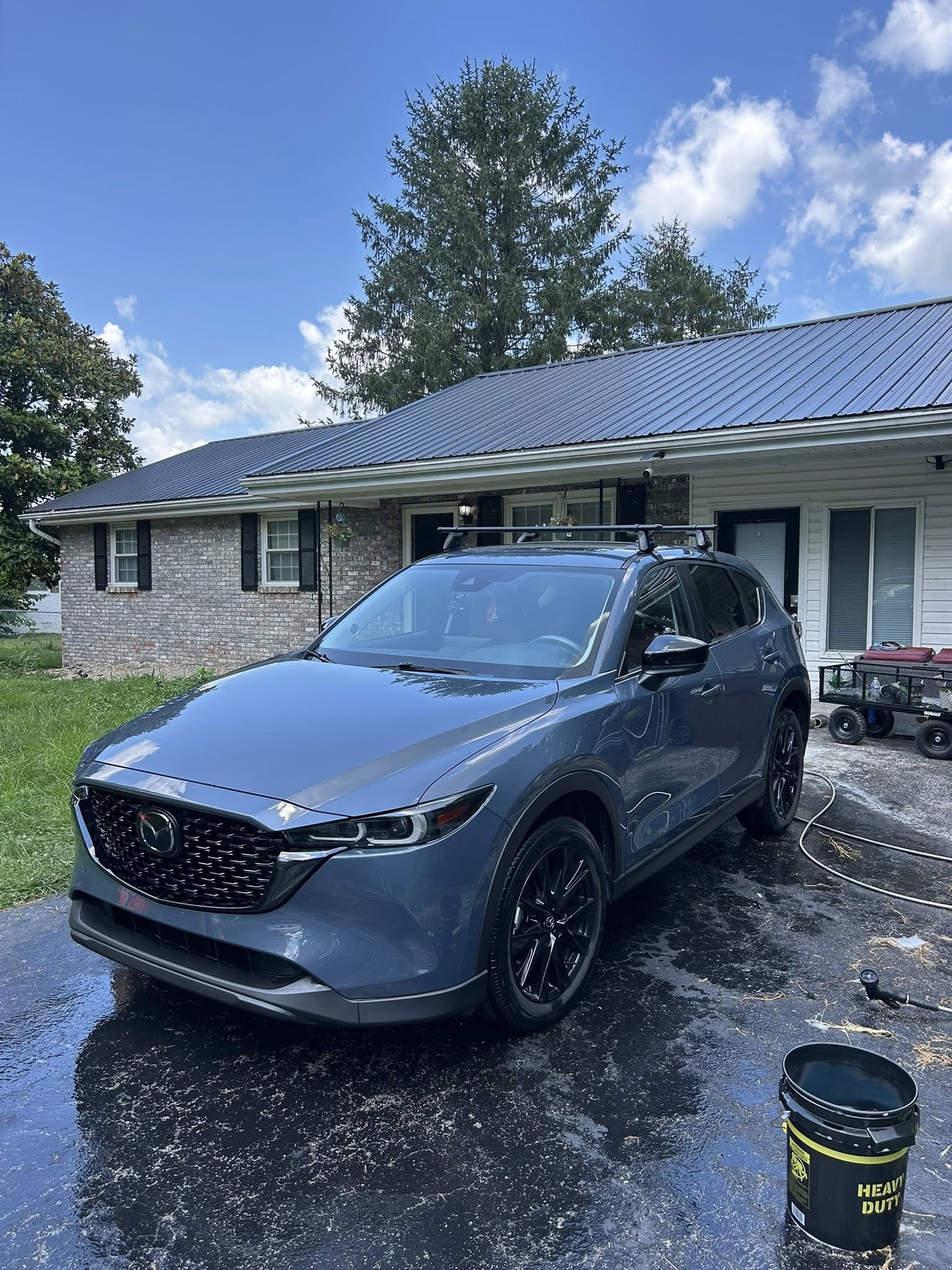 Shiny blue Mazda CX-5 exterior