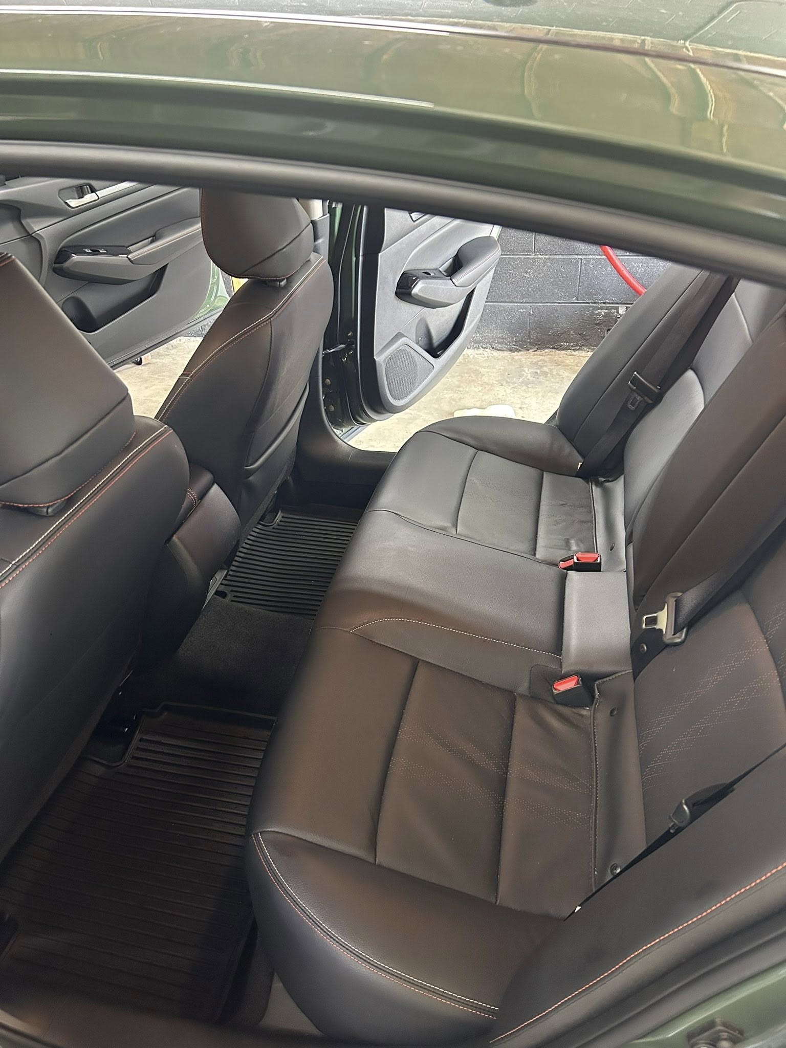 Clean Nissan Altima interior rear seats